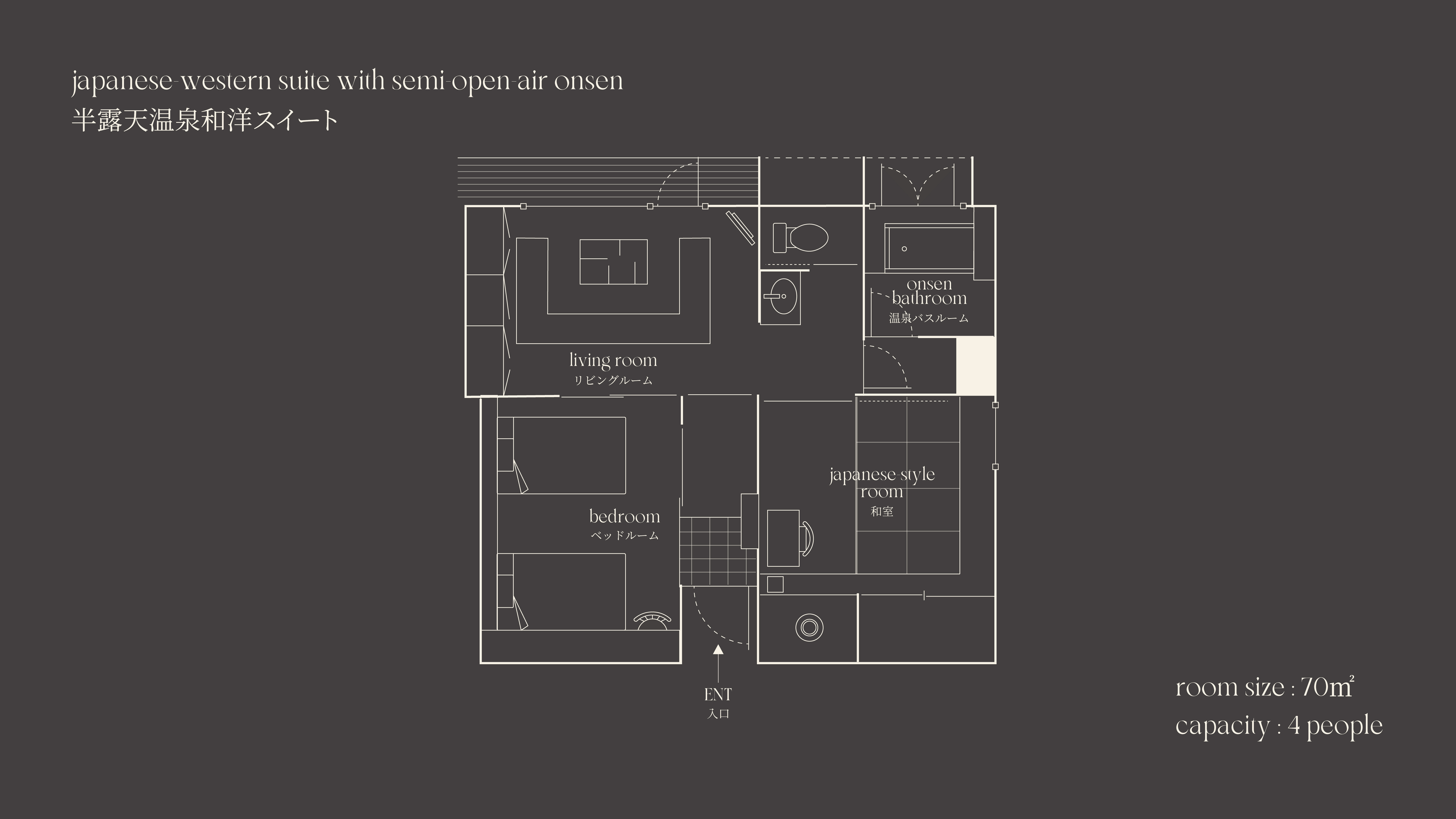 半露天温泉 和洋スイート