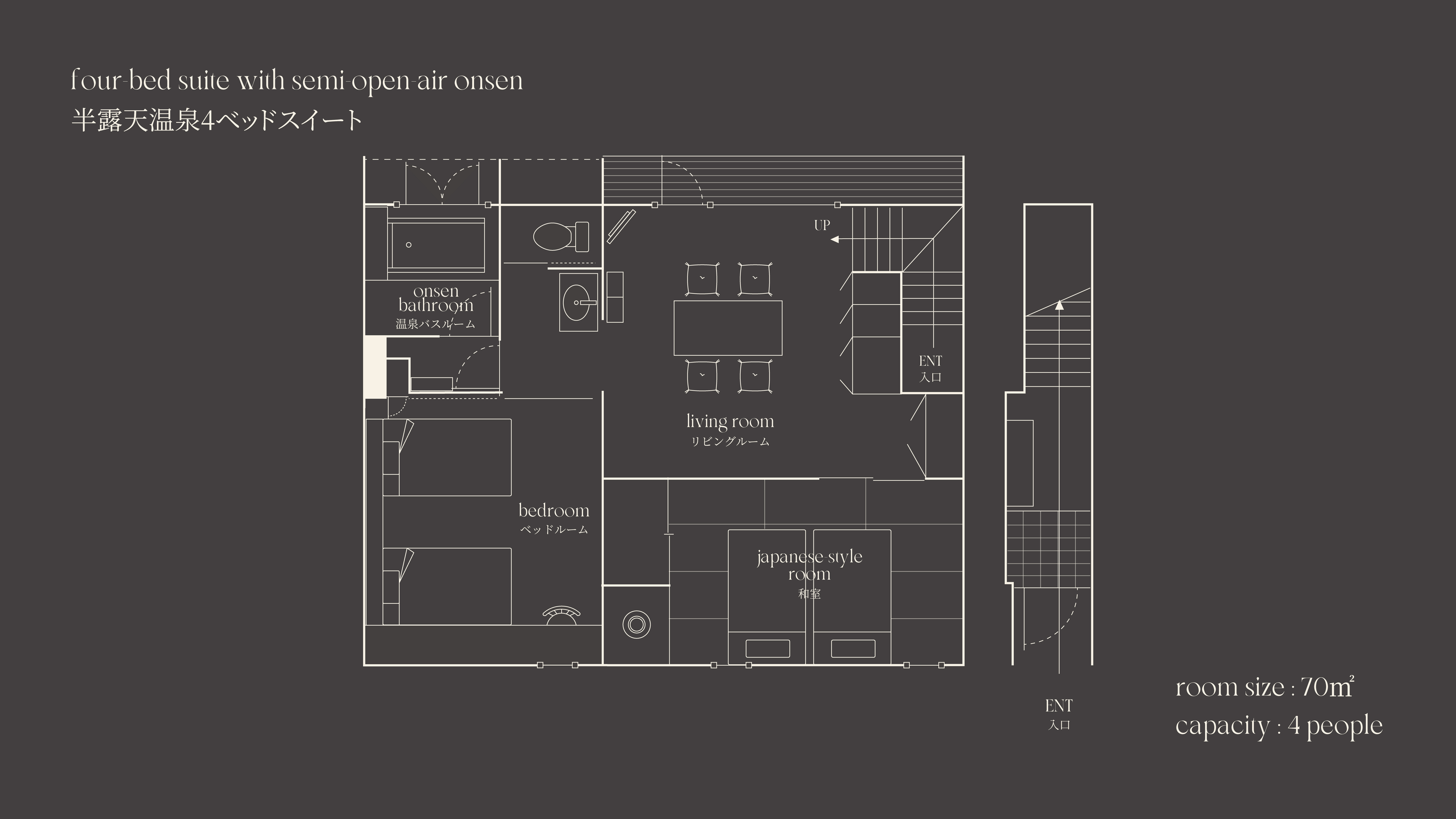 半露天温泉 4ベッドスイート