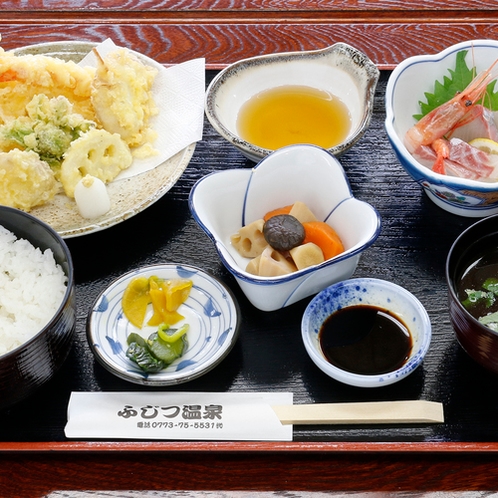 手軽に味わえる夕食プラン／刺身天ぷら定食（例）
