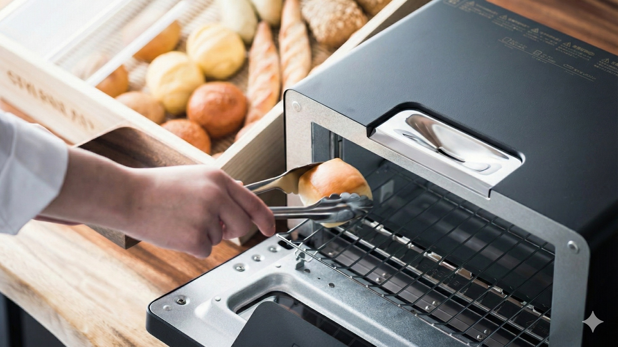 【軽朝食パンサービス】選び抜いた素朴な味の「天然酵母パン」温めることでより一層おいしく。