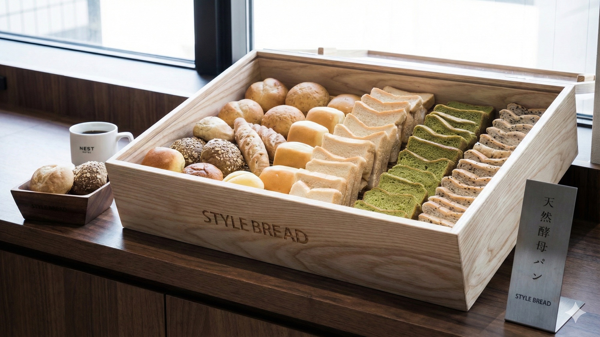 【軽朝食パンサービス】選び抜いた素朴な味の「天然酵母パン」客室へのテイクアウトも可能