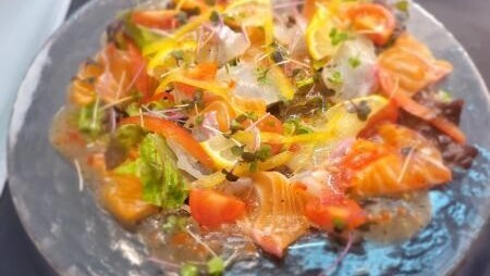 旬魚カルパッチョ（夕食メニュー 一例）