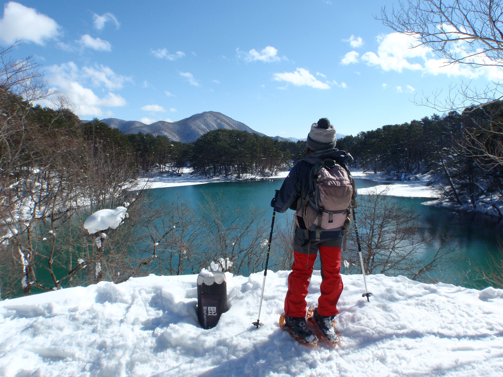 冬の五色沼・毘沙門沼