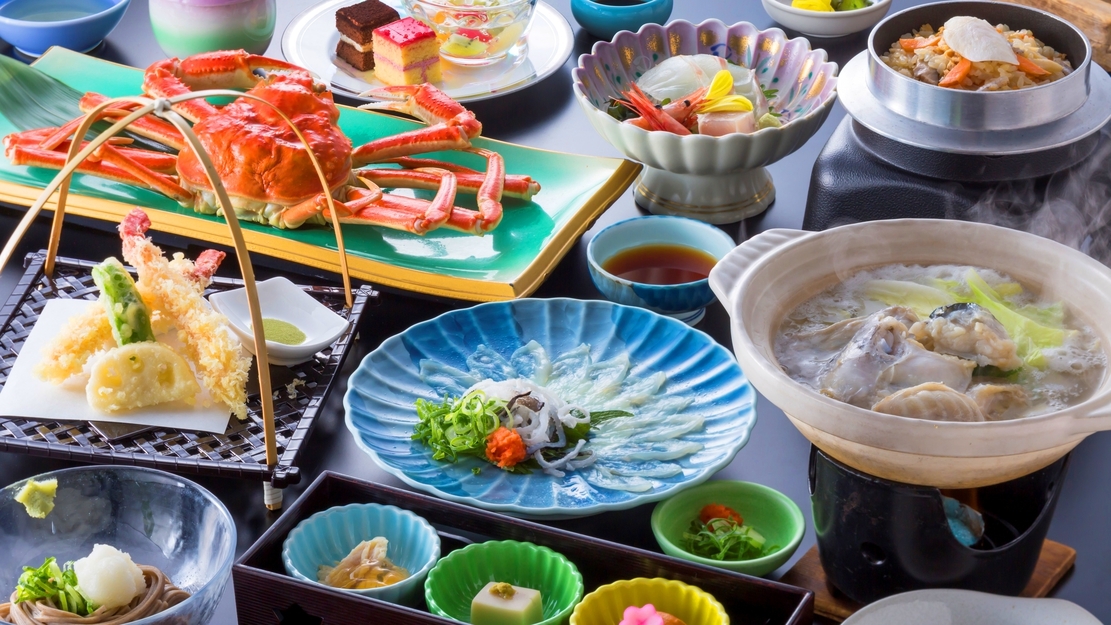 カニ×ふぐ◆２大味覚を楽しむ【ふぐカニ合戦】かに１杯＋ふぐ刺し、ふぐちり他