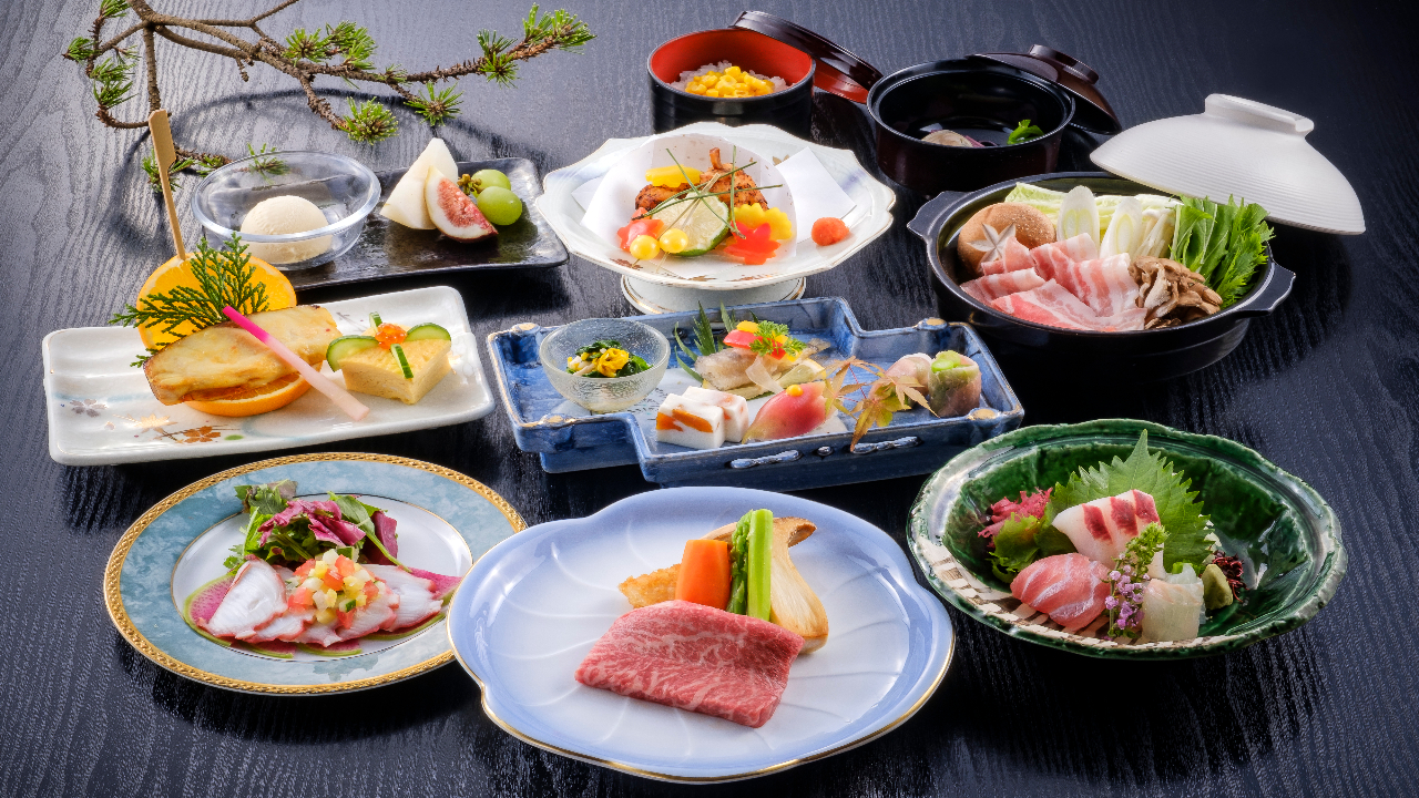 【天晴】和会席 5,000円の料理例（3,500円～ご用意致します。要予約）