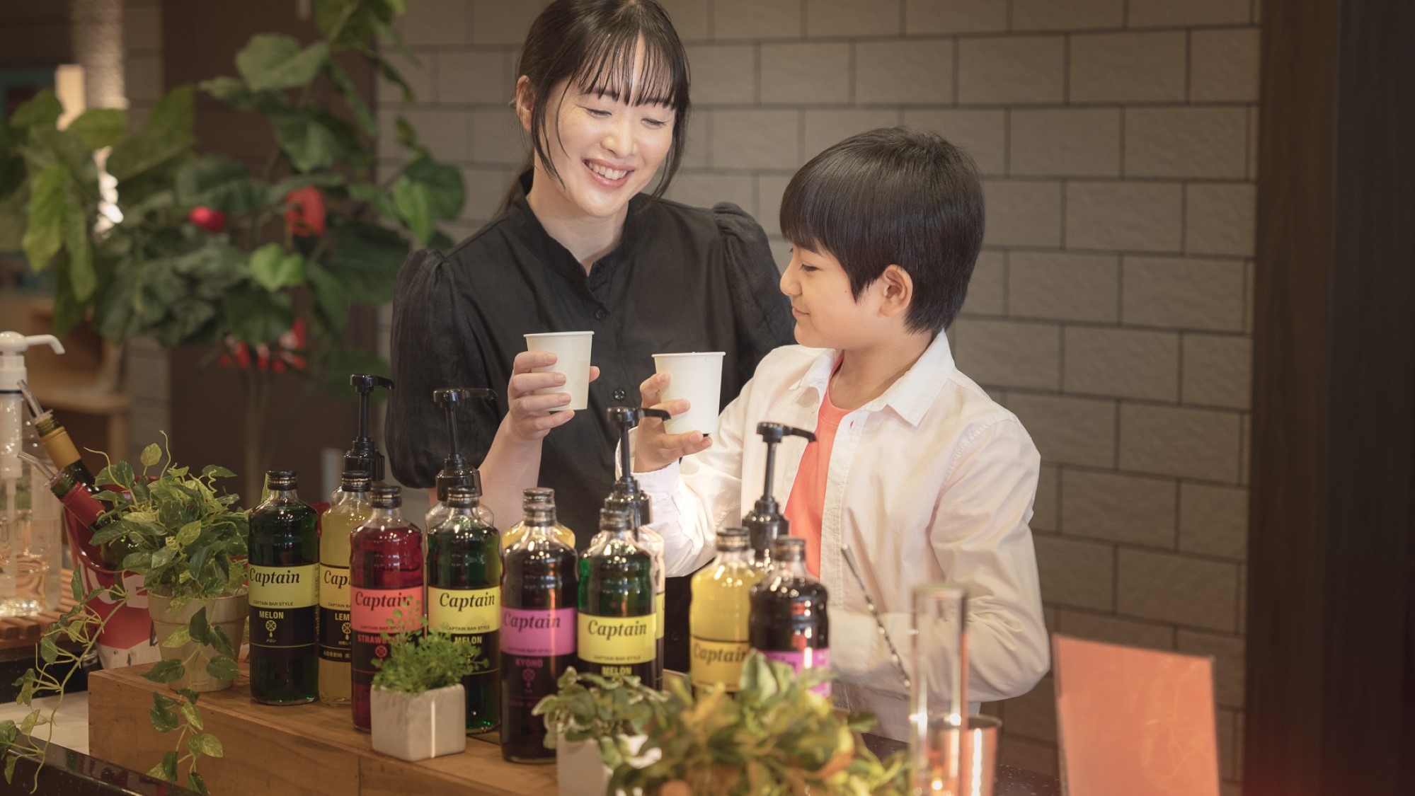 お子様も楽しめるシロップバー