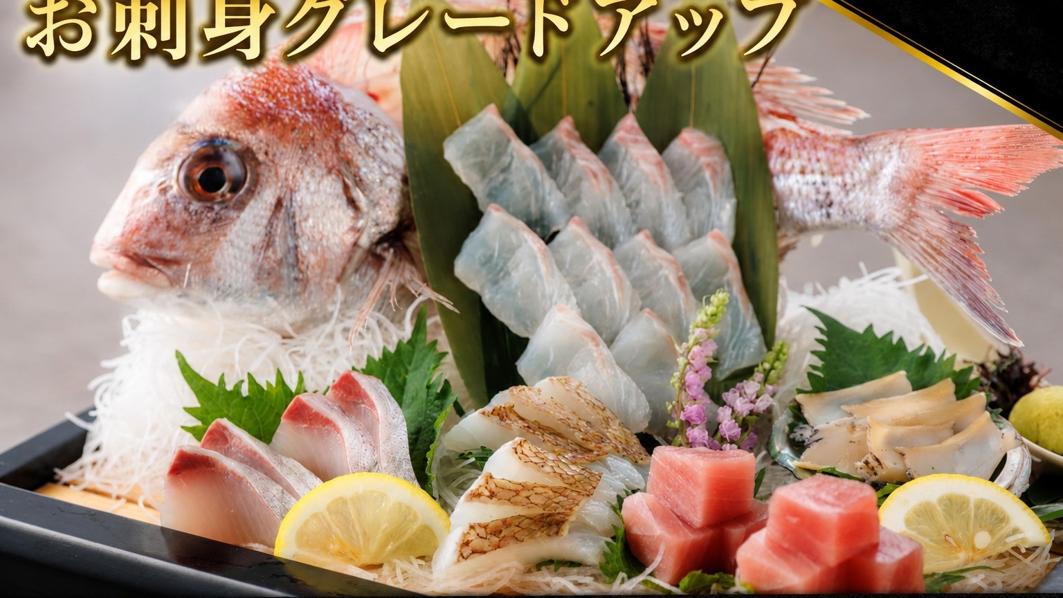 【1日10組限定】土地の恵み会席 お造りグレードアッププラン