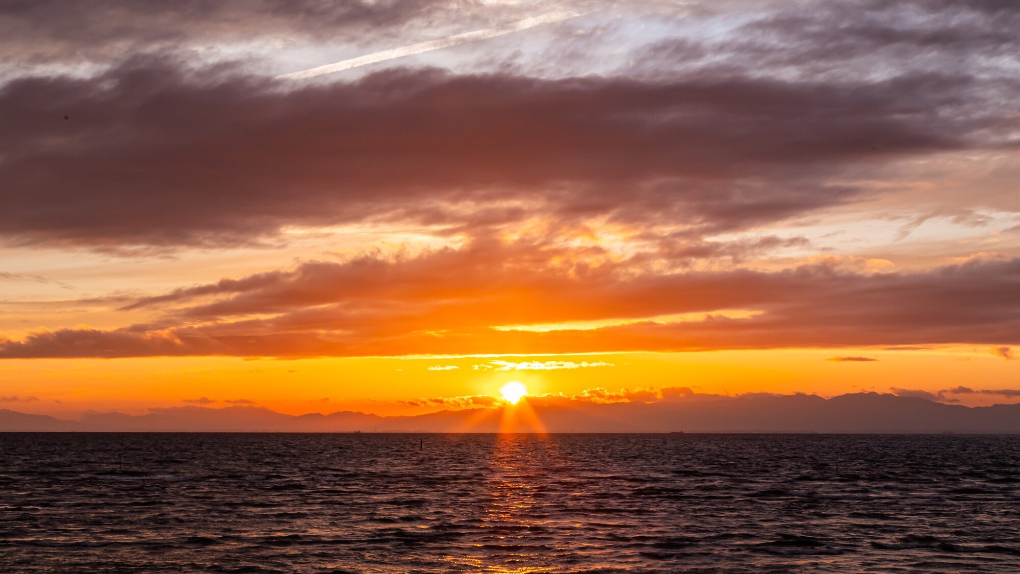 ホテルからの眺望≪夕日≫