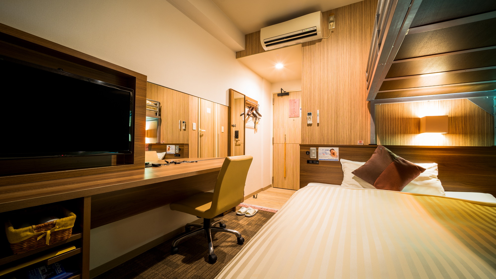 ホテルでは珍しい二段ベッドで良い思い出を