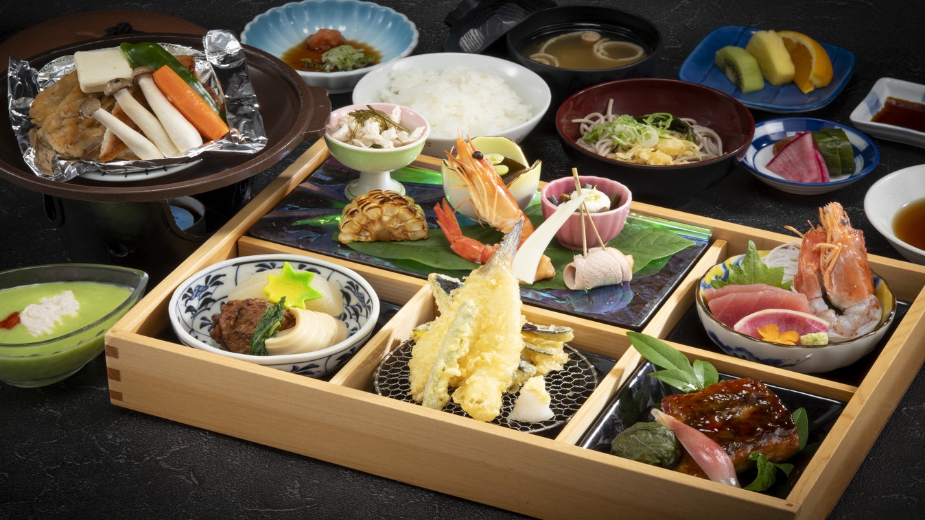 【直前割】ご夕食は食彩あら川 和食・懐石料理”匠”をご満喫（2食付）北投石の岩盤浴入浴料込