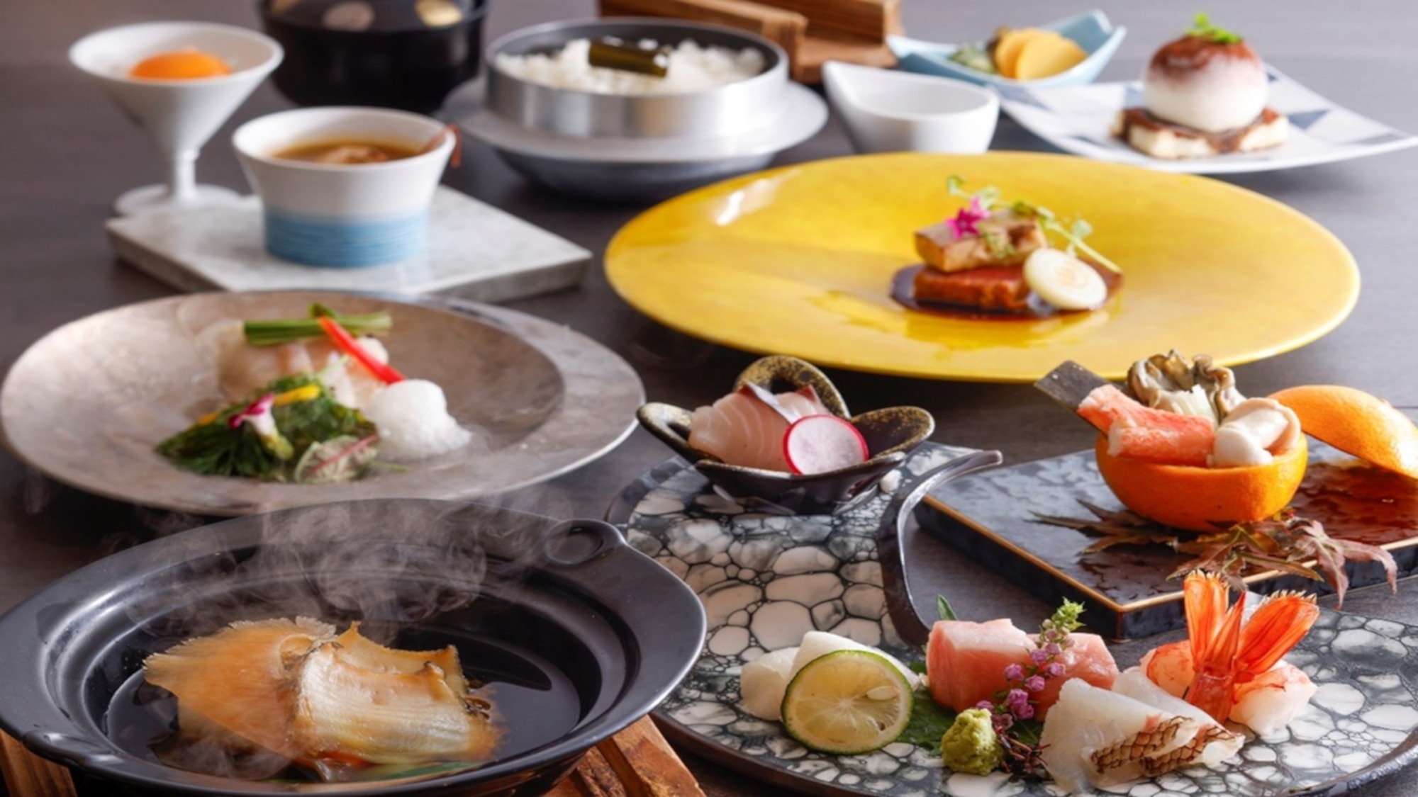 【特別会席】料理長イチオシ！ 伊勢海老＆鮑＆松阪牛の饗宴 ３大食材を味わう会席