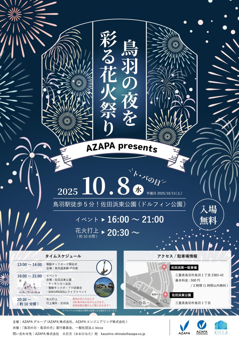 10月8日は鳥羽の日」「花火」