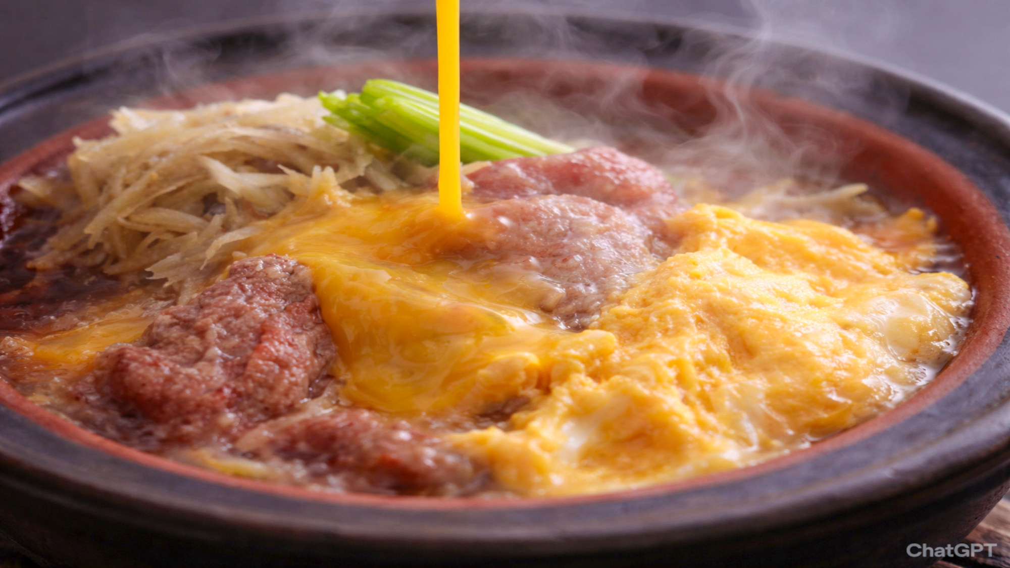 【土地の恵み会席】夏(2026年6月～8月)火の物 松阪牛矢那川風　笹がき牛蒡　三つ葉　生卵