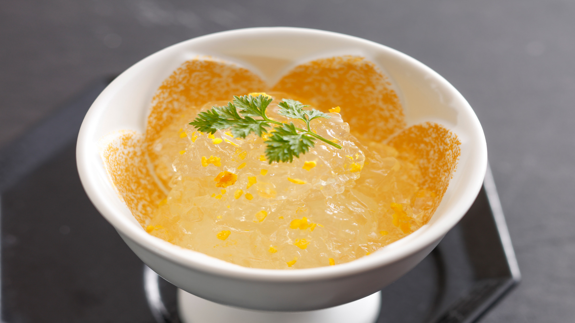 【土地の恵み会席】夏(2026年6月～8月)甘味 パティシエ特製　柑橘ゼリー