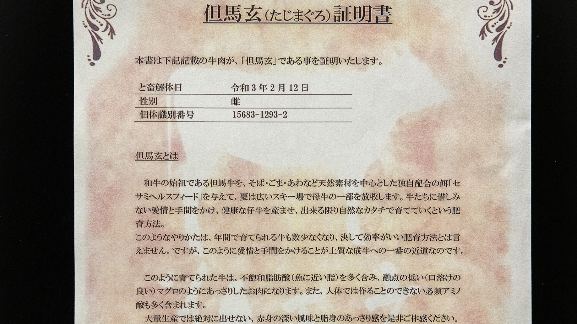 【但馬玄の証明書】