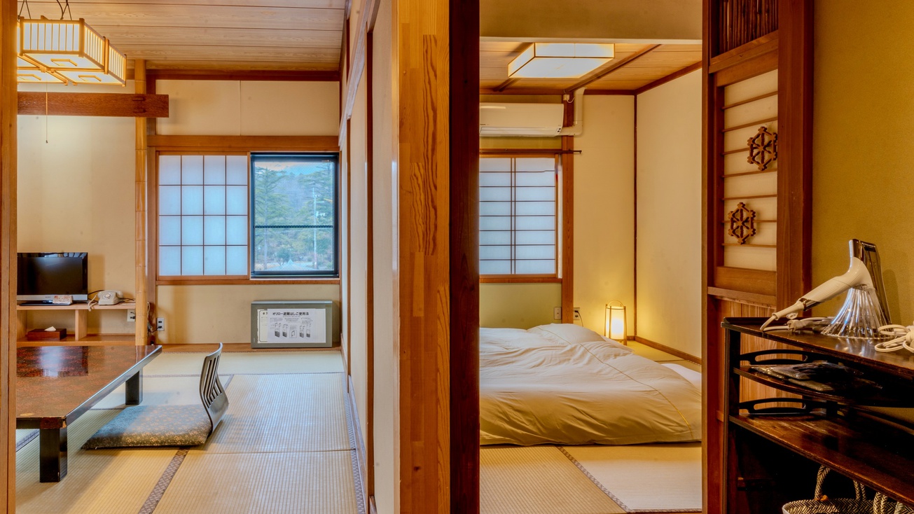 【禁煙／本館和室】バス・トイレ付き（４畳半＋６畳＋寝室）