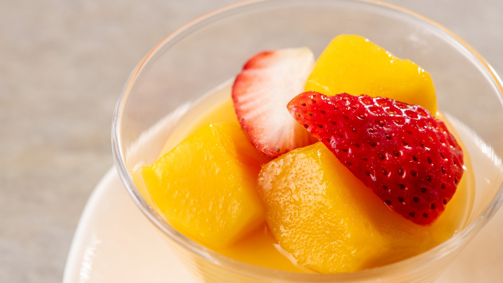 【土地の恵み会席/春】マンゴープリン（3月～5月）