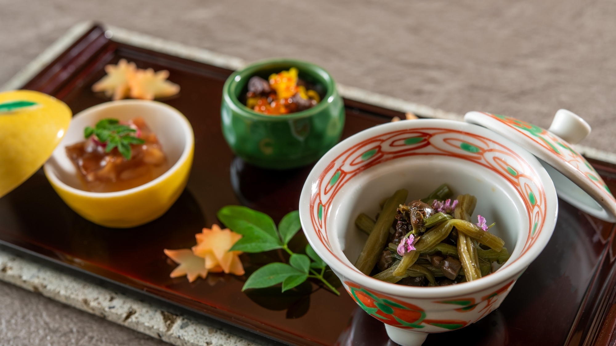 【土地の恵み会席/秋】先付け3種（9～11月）