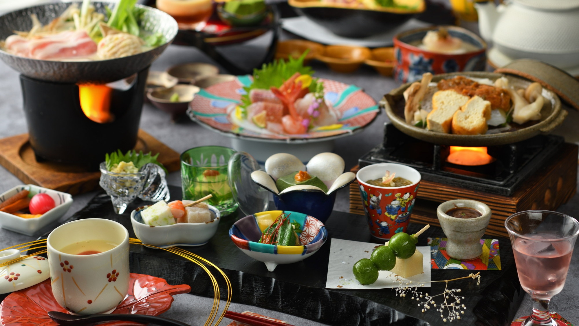【5％OFF】【楽天スーパーSALE】【宝生亭会席】刺身4種盛りなど山海の幸を堪能する宝生亭会席