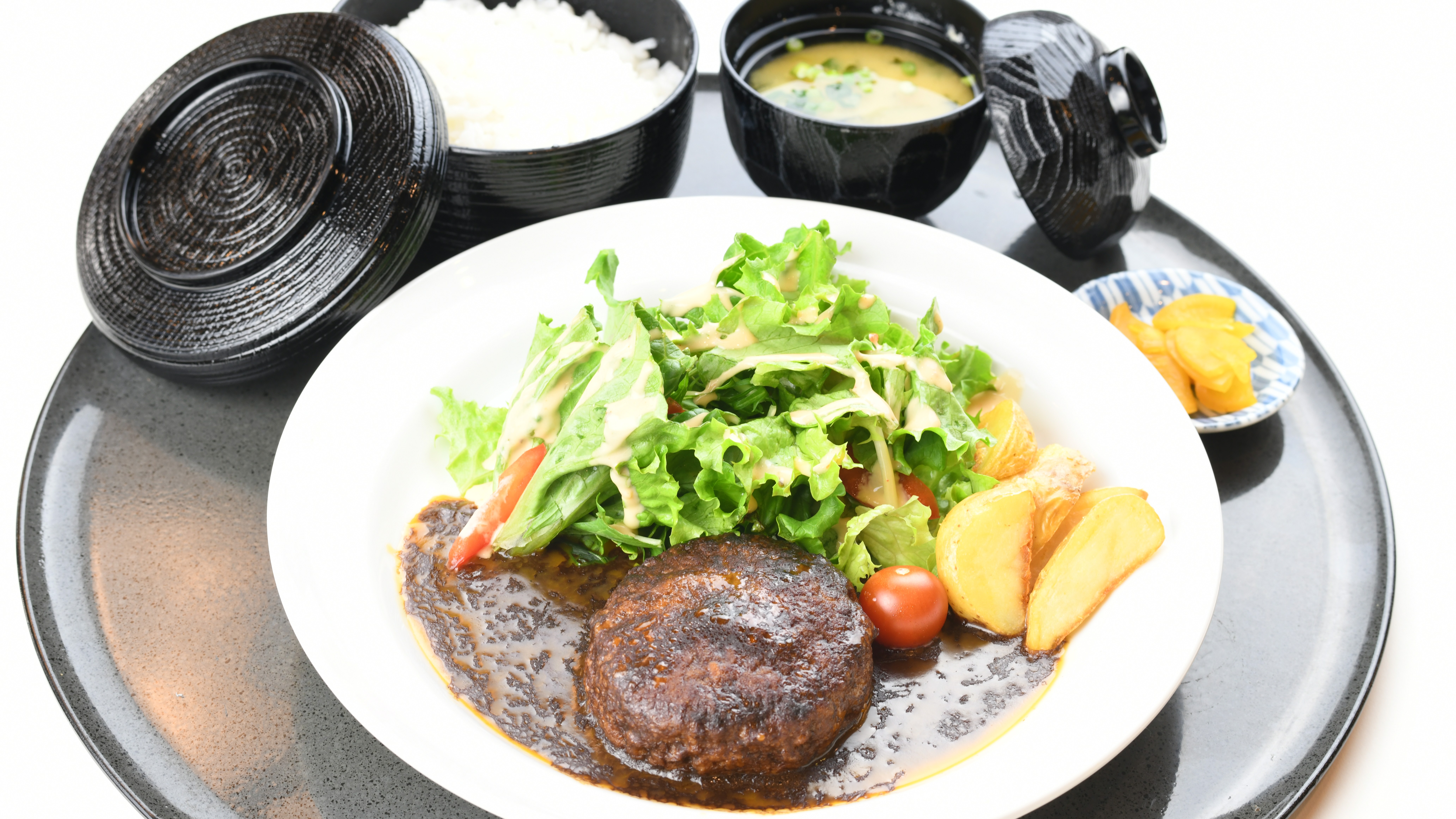 □夕食付プラン□ごはんもすすむデミグラスハンバーグ定食