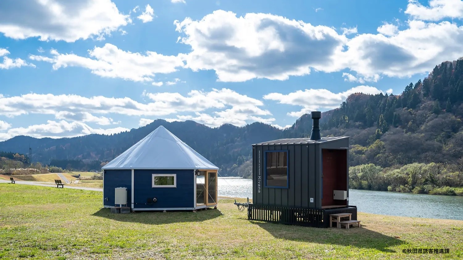 『ふたつい冬のサウナ』道の駅ふたついに冬季限定でトレーラー式サウナが登場