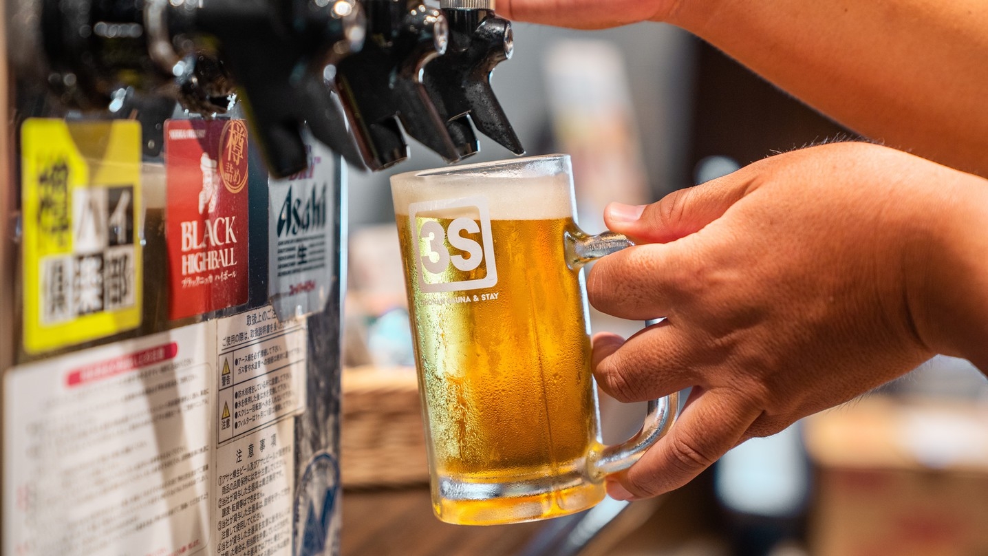 【おじ割/生ビール1杯無料！】3S HOTELは日々頑張っているおじさんを応援します！