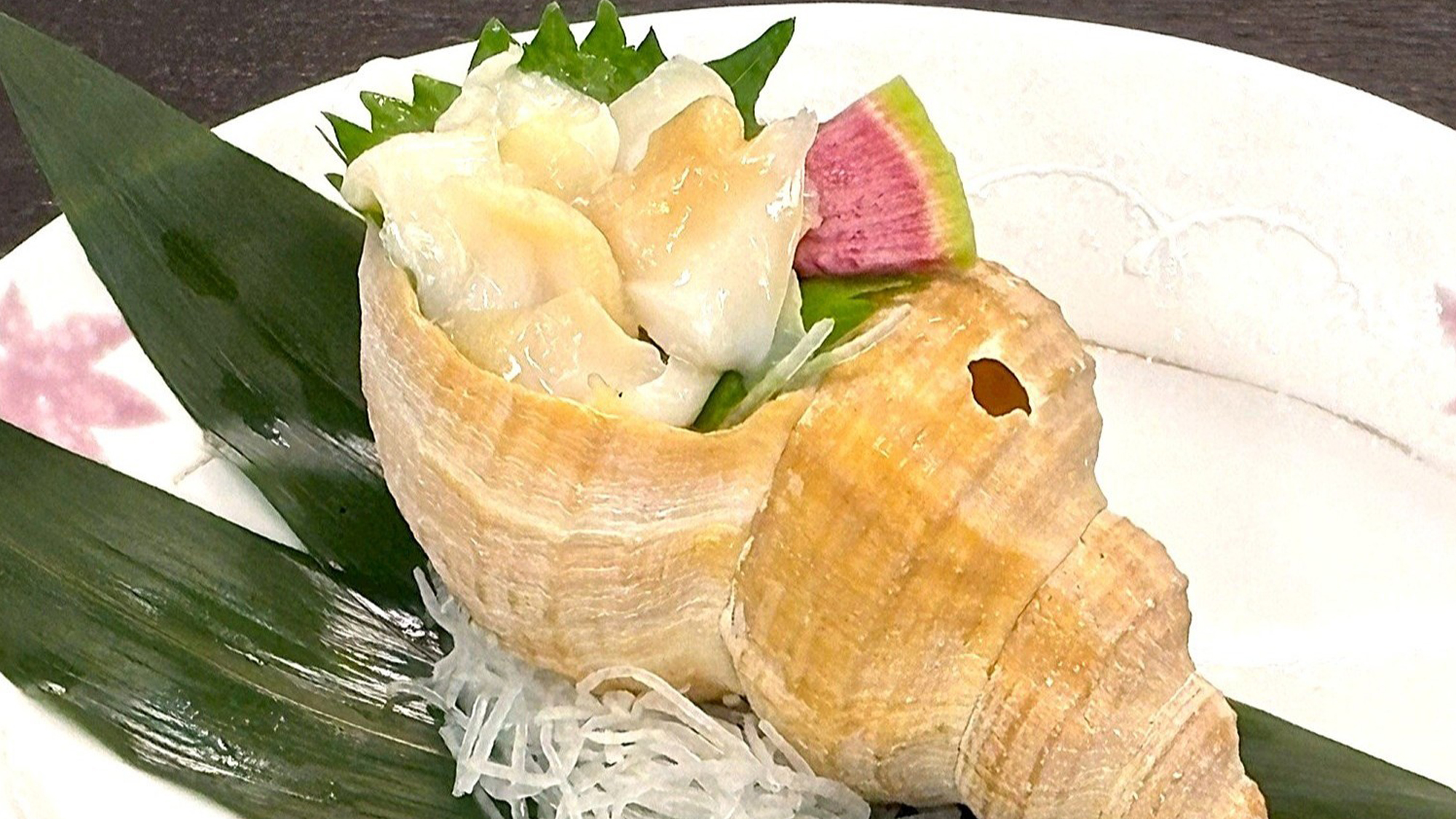 【通年　別注文　バイ貝　姿造り】コリコリっとした食感と独特の旨味を一番感じられる食べ方です