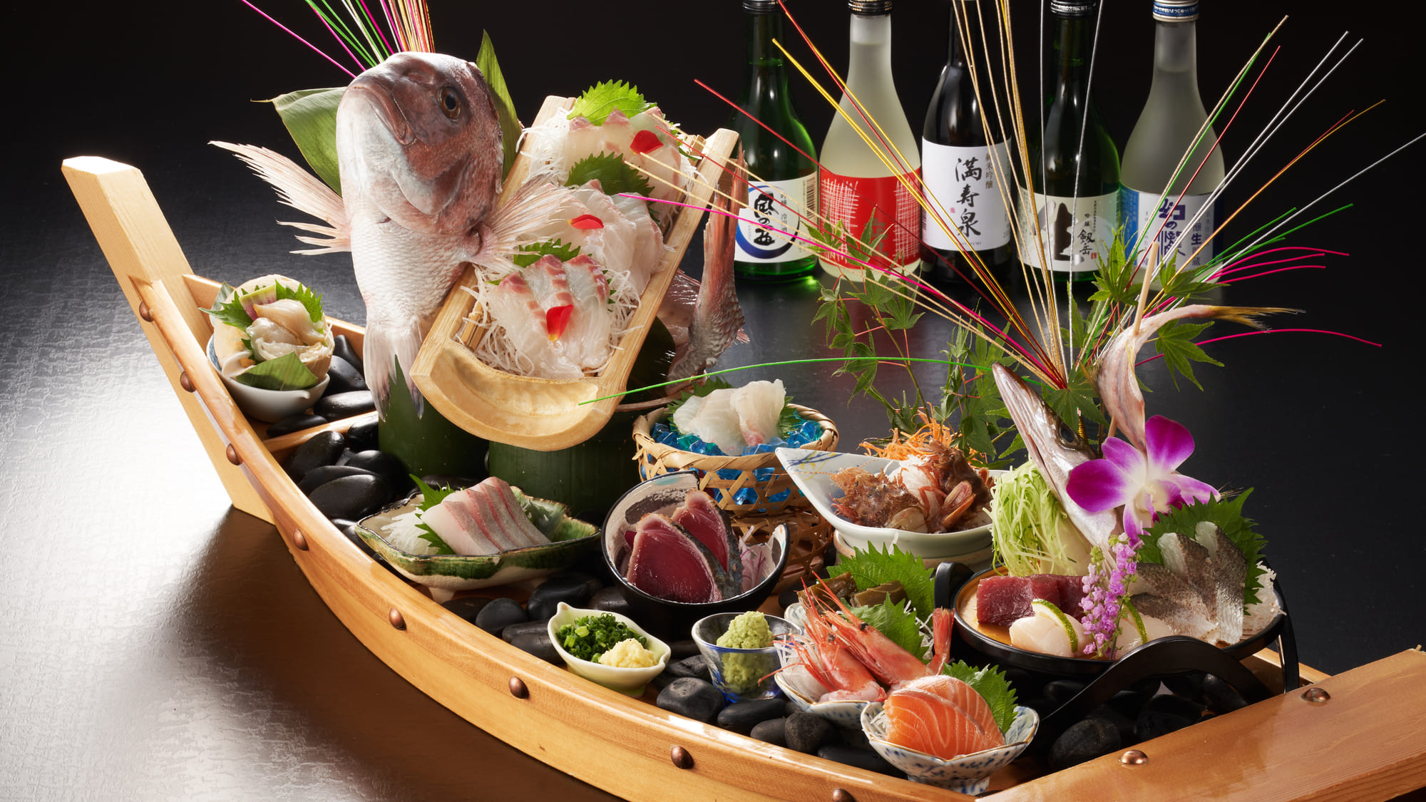 【ドーンと舟盛！】「万葉の膳」をグレードアップ！富山に来たら思う存分お刺身を食べたい！数量限定特別膳