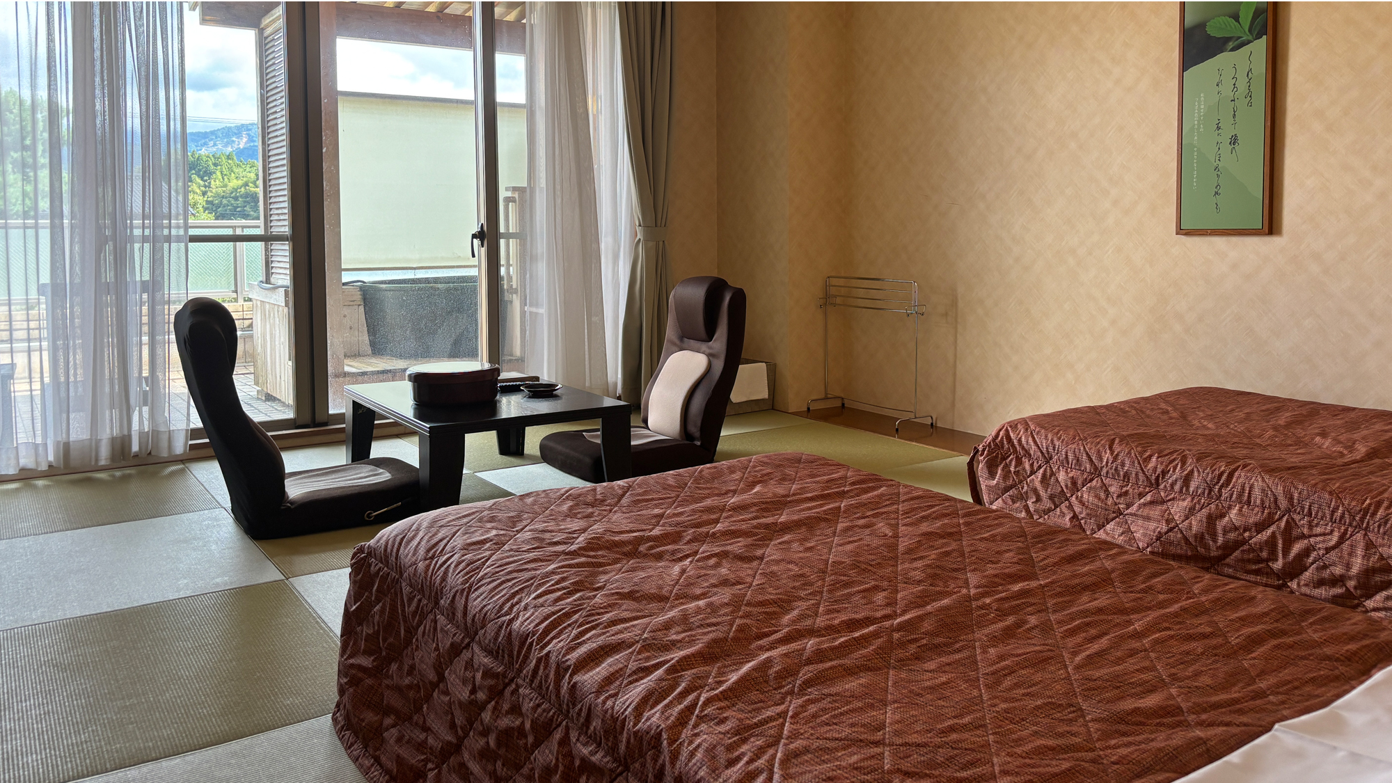 【露天風呂付　洋室】ツインベッド