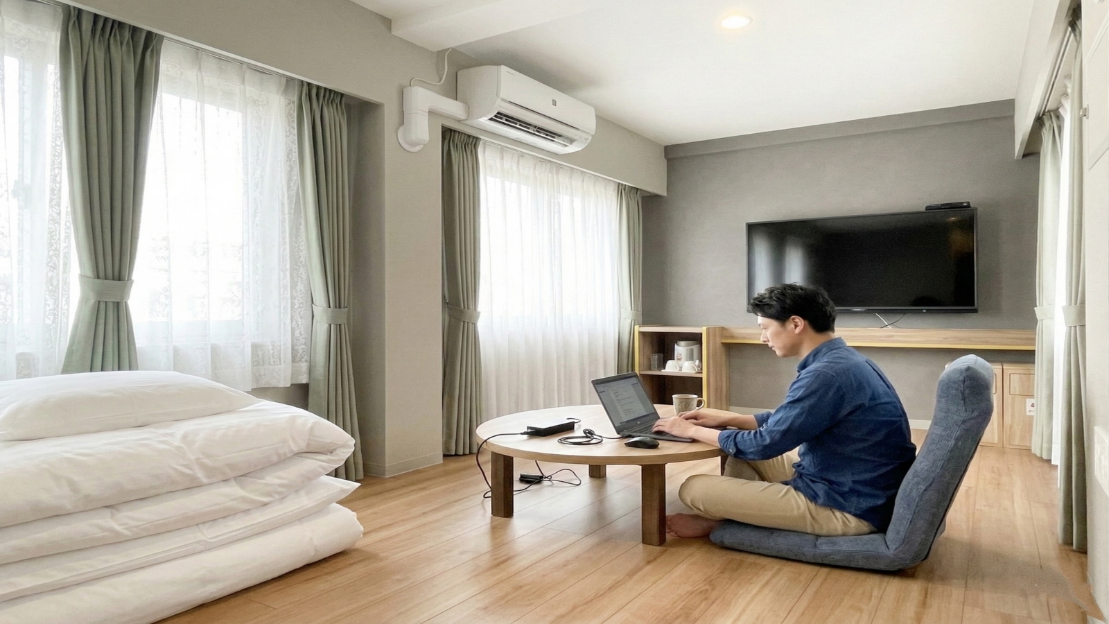 素足で寛ぐ自分時間。