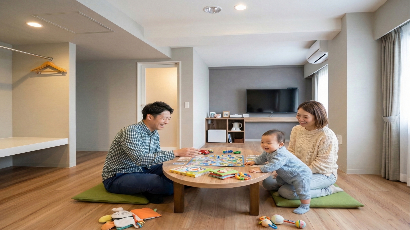赤ちゃんもニッコリ！お家のように寛げる広々フラットルームで、安心の家族旅行