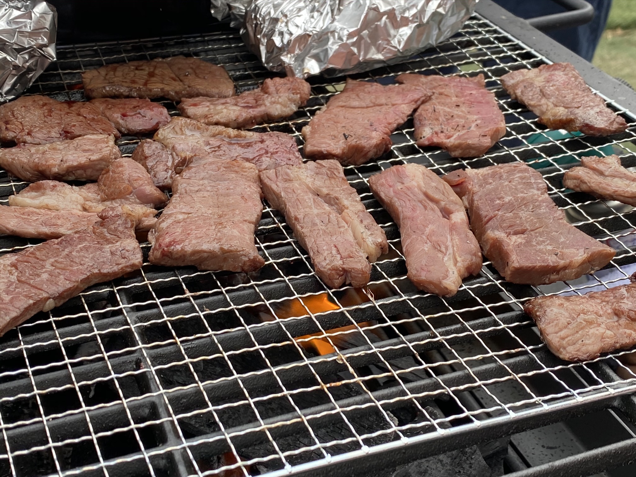 本格的なグリルで焼いたお肉は最高！
