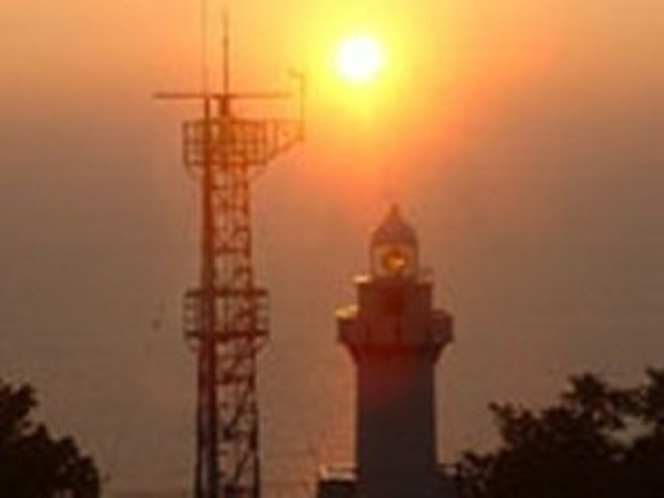 越前岬灯台の夕日