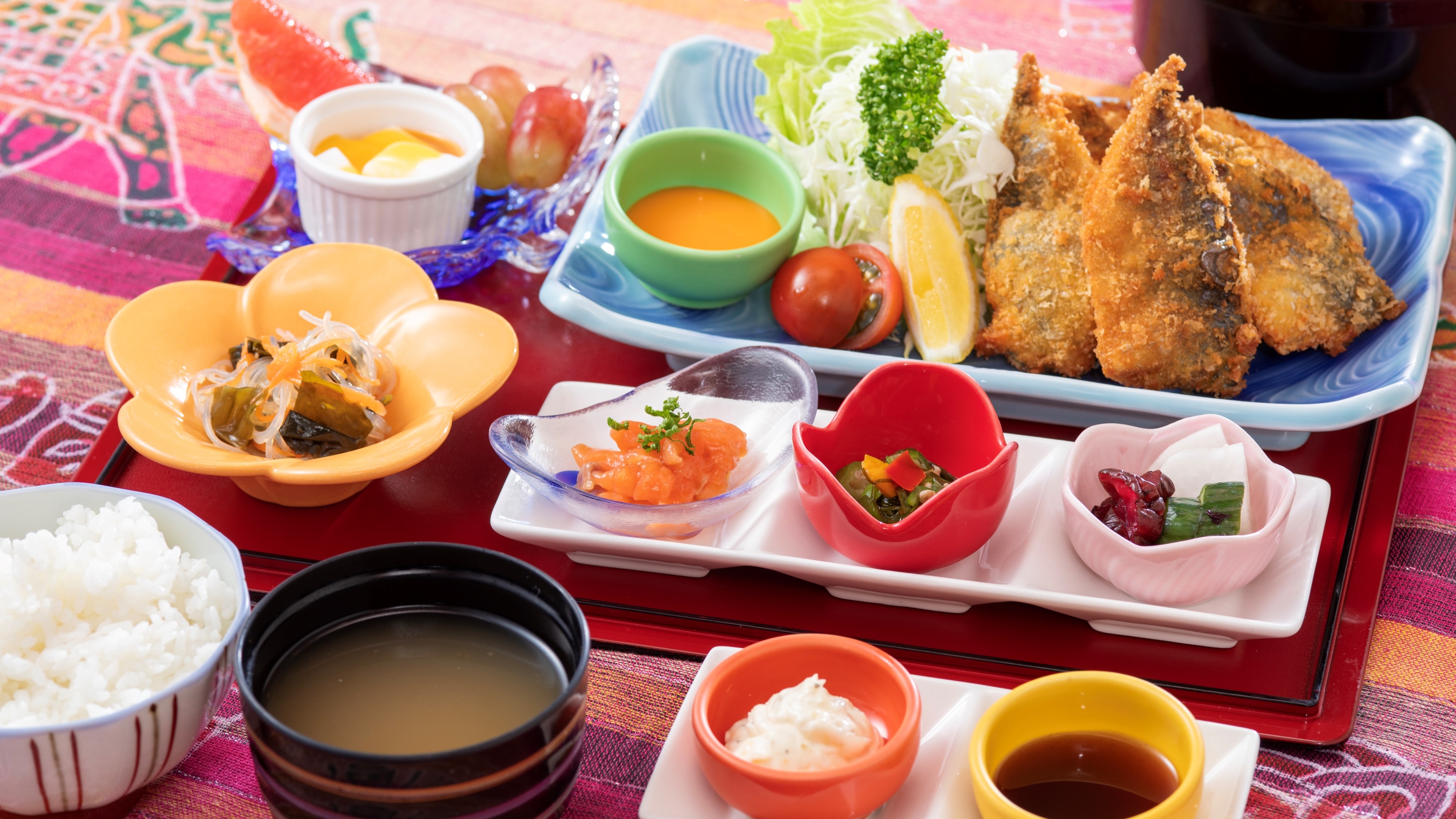 定食・地アジフライ