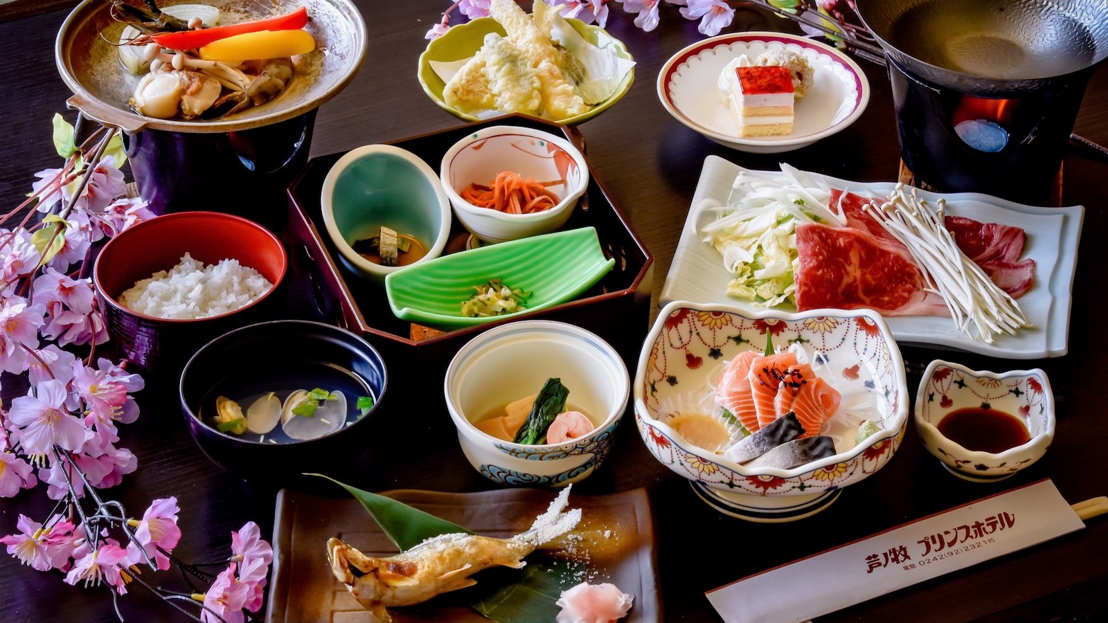 会津の味覚を少しずつ楽しむ夕食膳