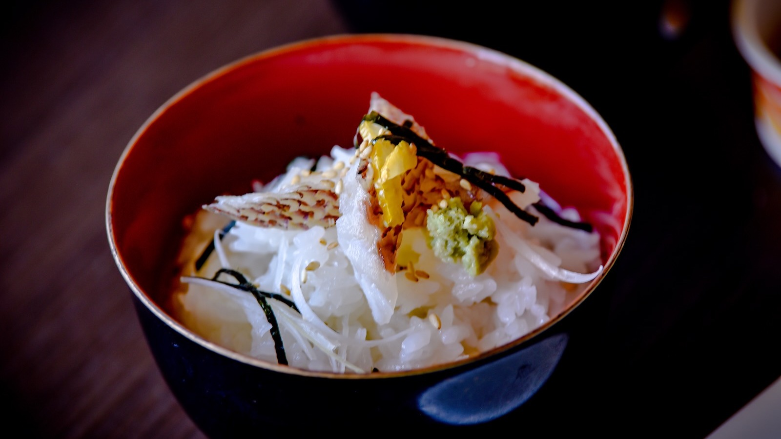 朝食の名物：鯛茶漬け！