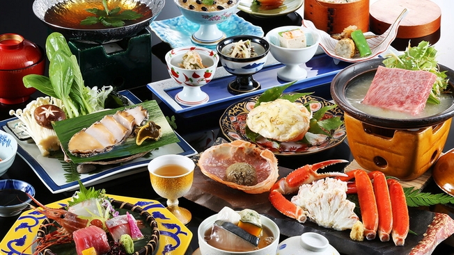 【茹で蟹】×【但馬牛】×【旬のお造り】が楽しめる潮騒の膳★2024