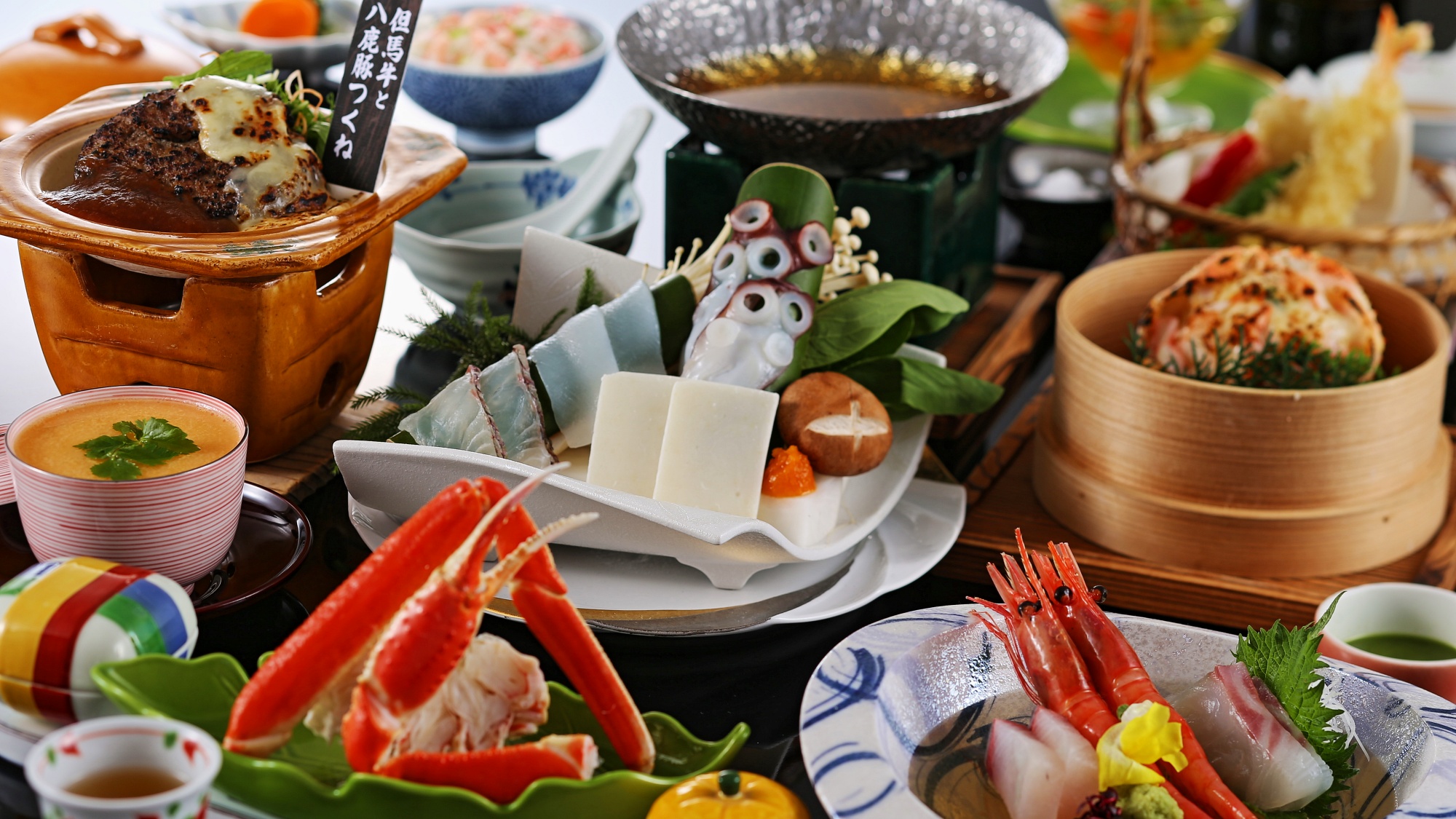 【磯波の膳：2026冬】茹で蟹１/4匹、蟹グラタン、蟹御飯など蟹メニューも楽しめる！