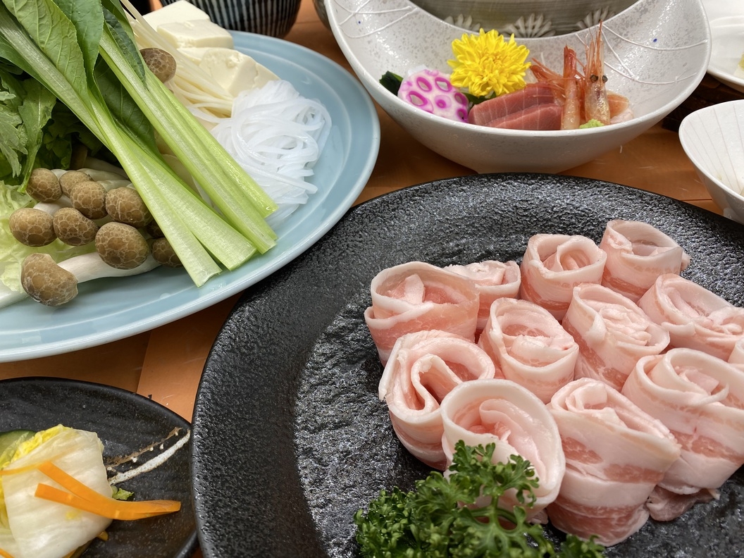 美肌効果抜群！！　初穂美肌の湯とヘルシー豚しゃぶ鍋♪