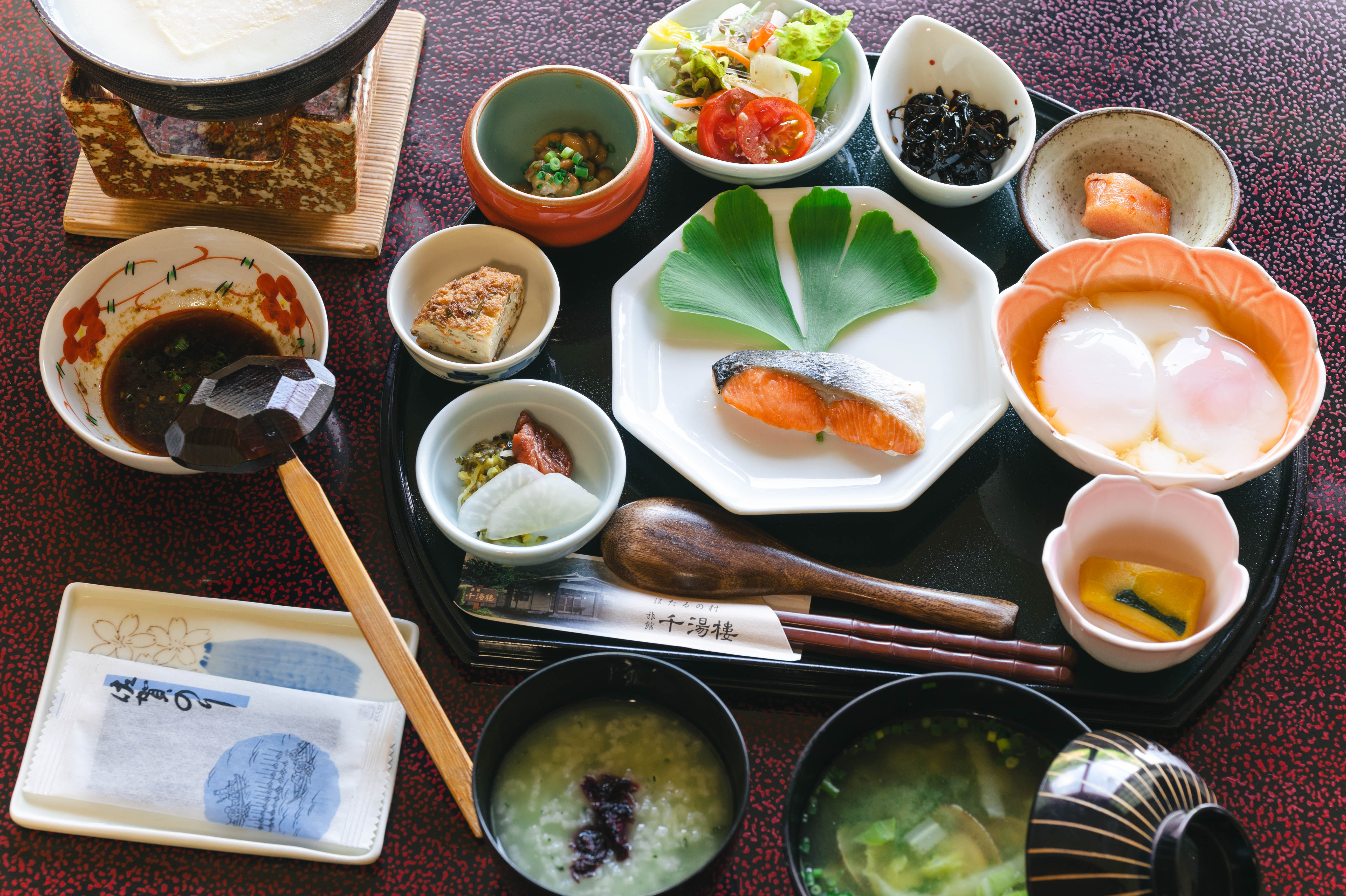 朝食には嬉野名物の湯豆腐も♪