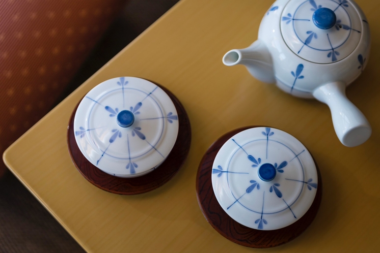 ご到着後は、お茶を飲んでほっと一息。