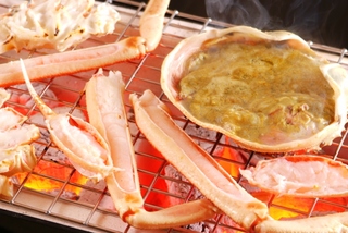 炭火で焼きたて　甲羅味噌焼き