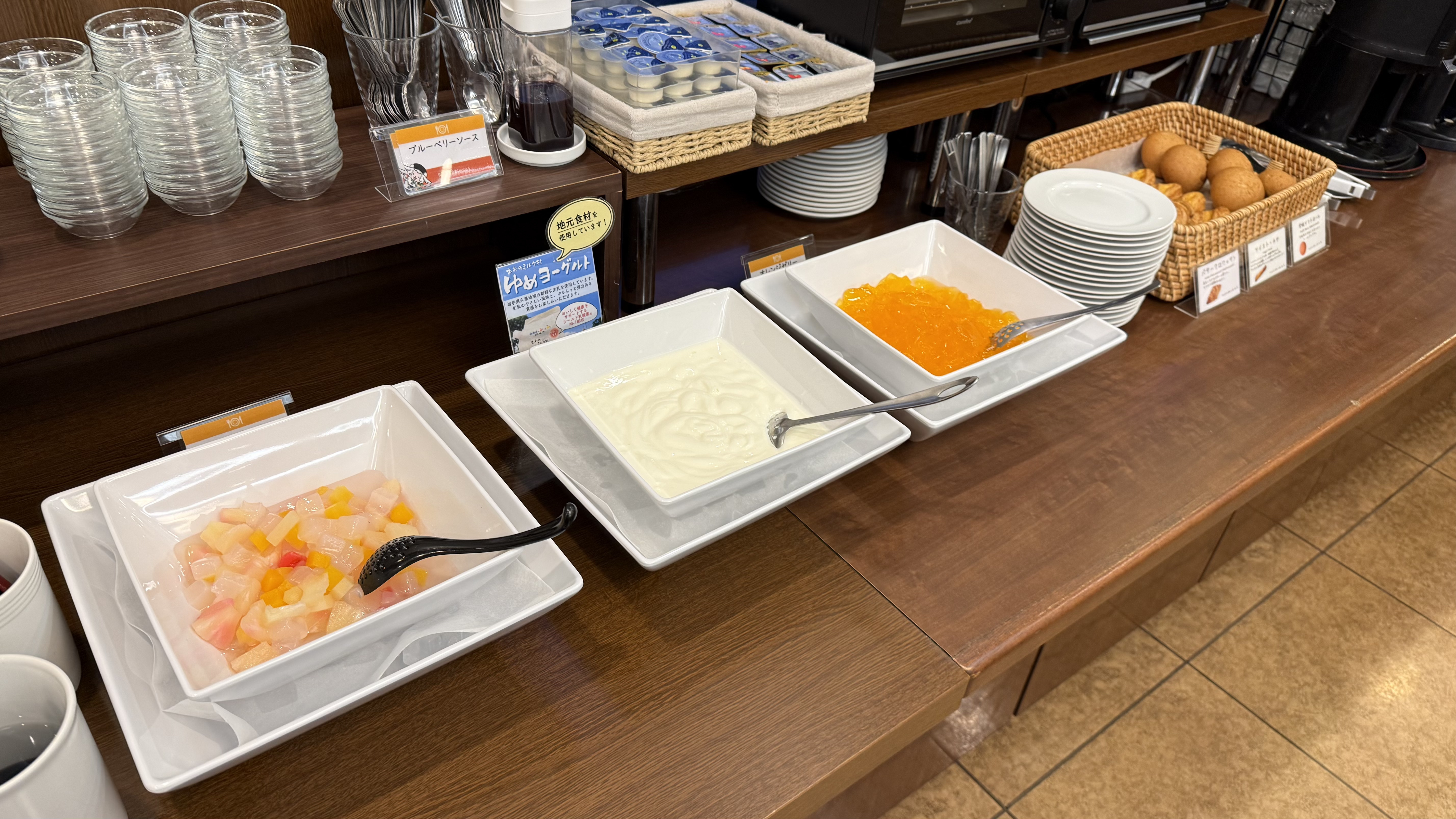 《朝食バイキング》地元「ゆめヨーグルト」提供中