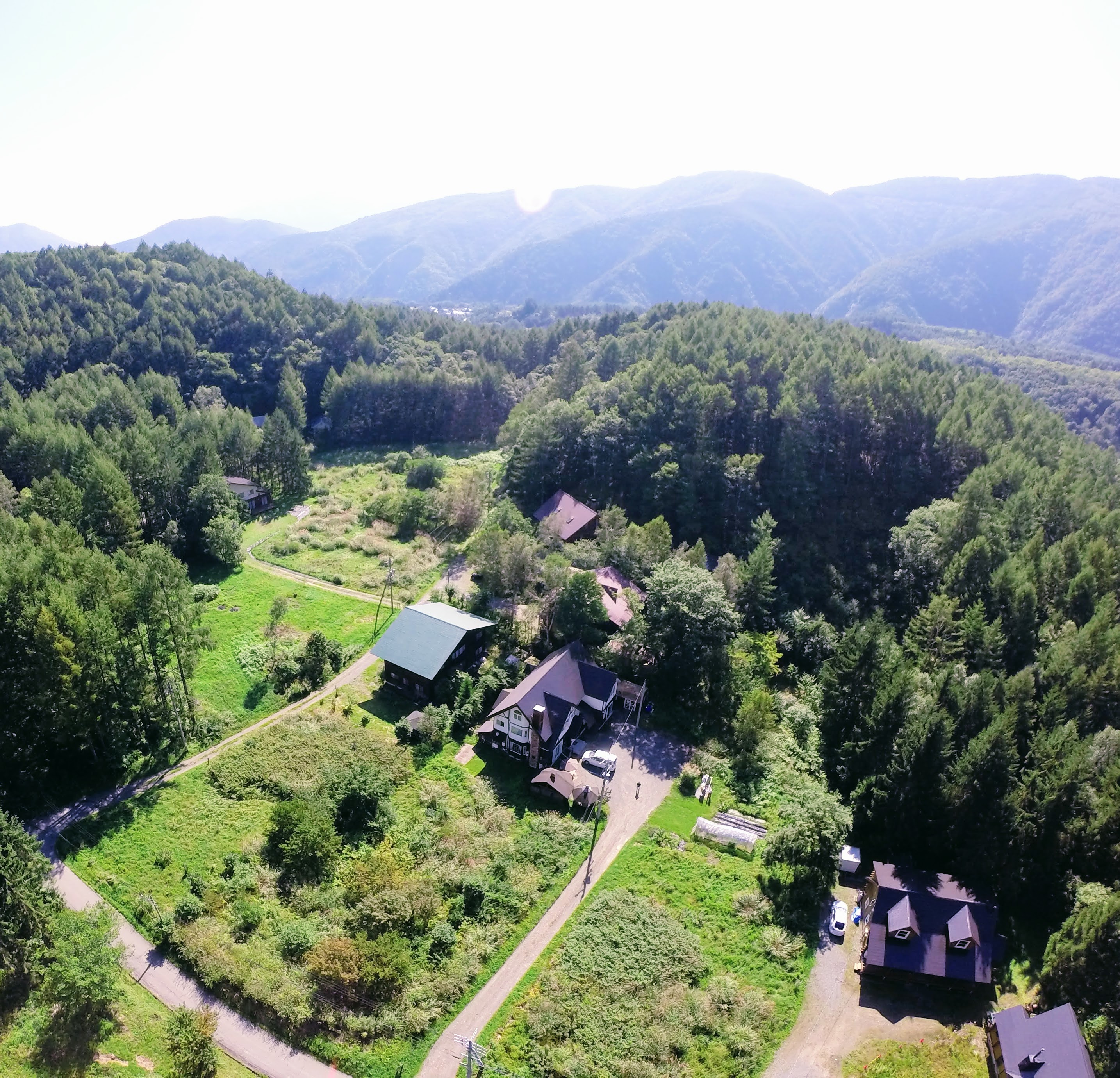 ペンションウインズ　全景（空撮）