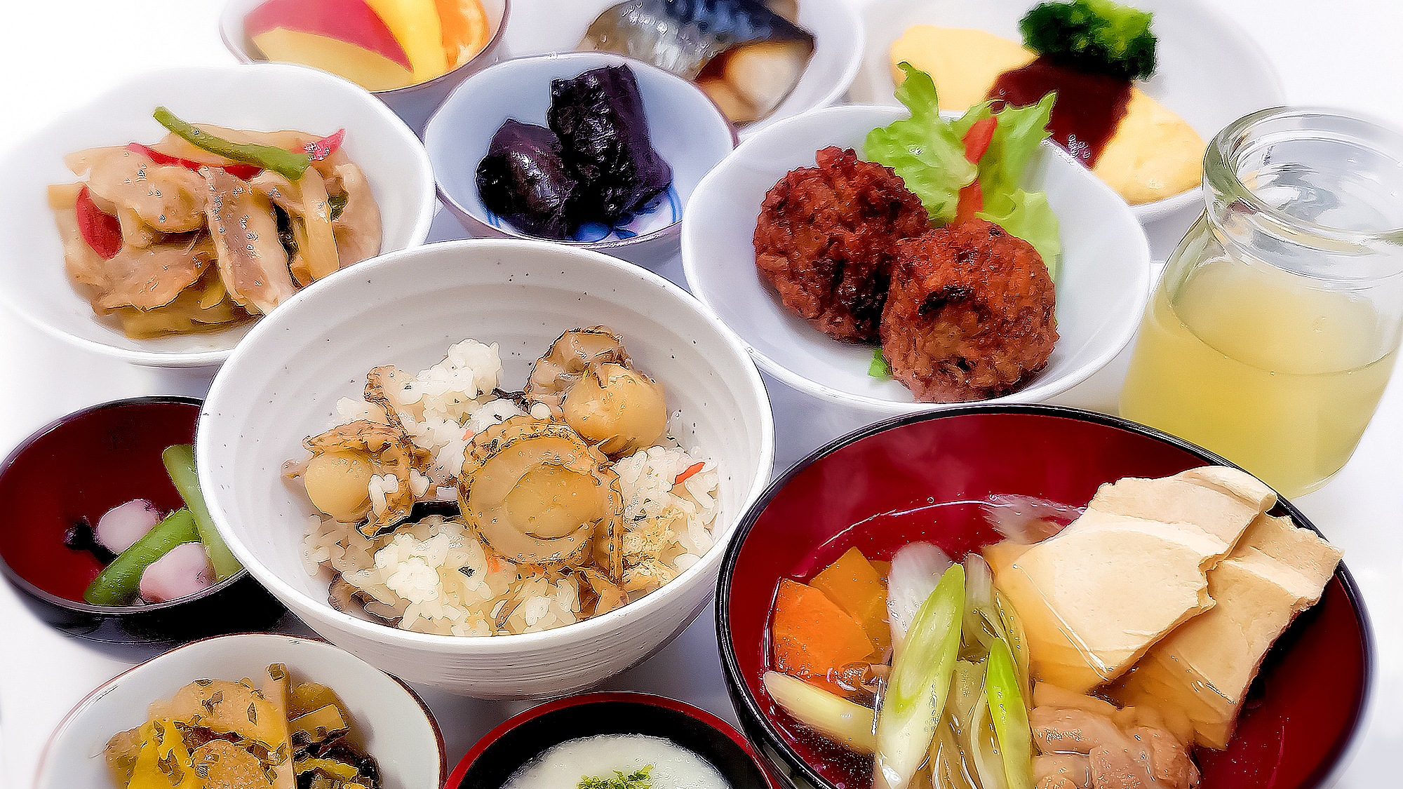 せんべい汁・いがめんち・津軽漬けなど 郷土料理を含んだ和洋バイキング