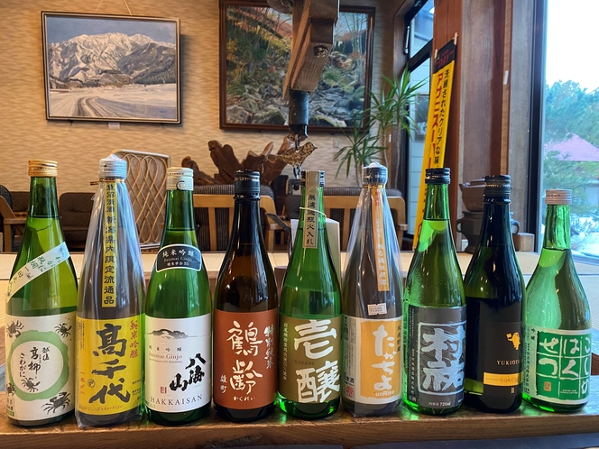 季節にあった地酒のラインナップ