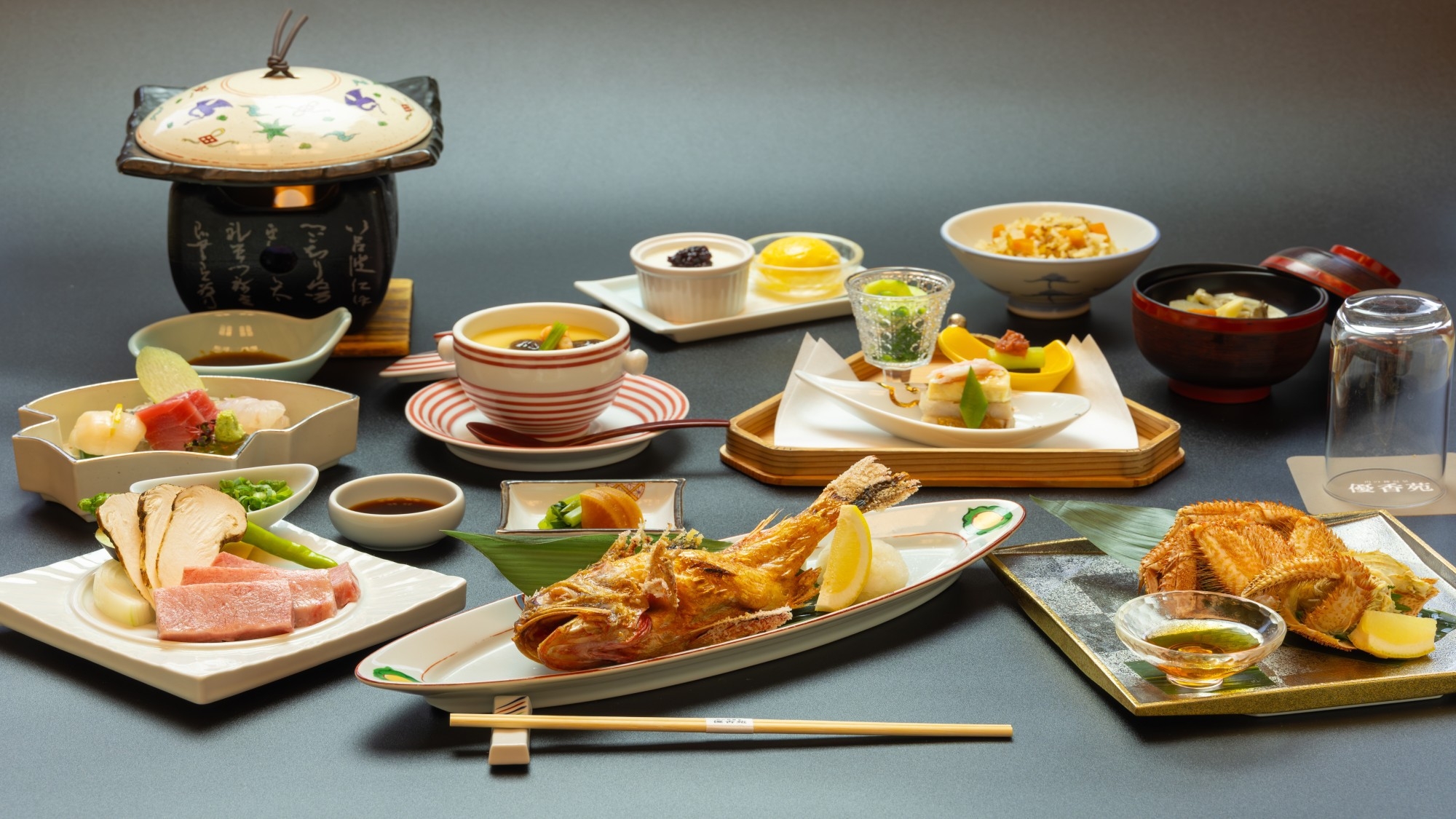 【最上級コース】当館最上級コースを堪能/前沢牛+吉次+季節の一品がメイン