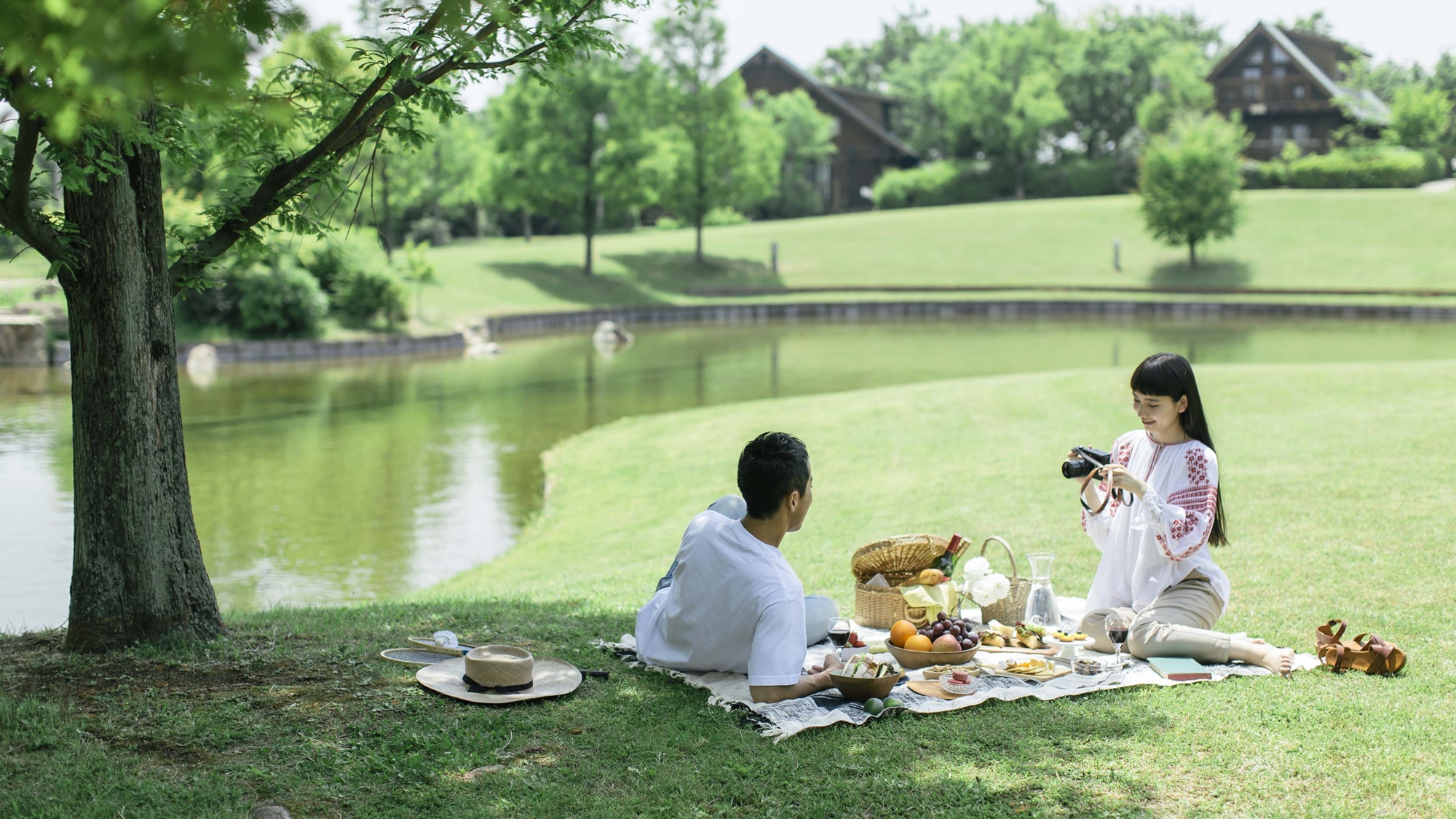 *【滞在イメージ】お庭でゆったりピクニック。大阪市内であることを忘れてしまいそうな穏やかな陽気。