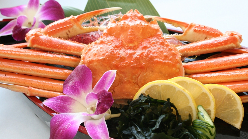 ＜おひとり様ずわい蟹まるごと一杯付＞はまゆう会席+ずわい蟹付プラン