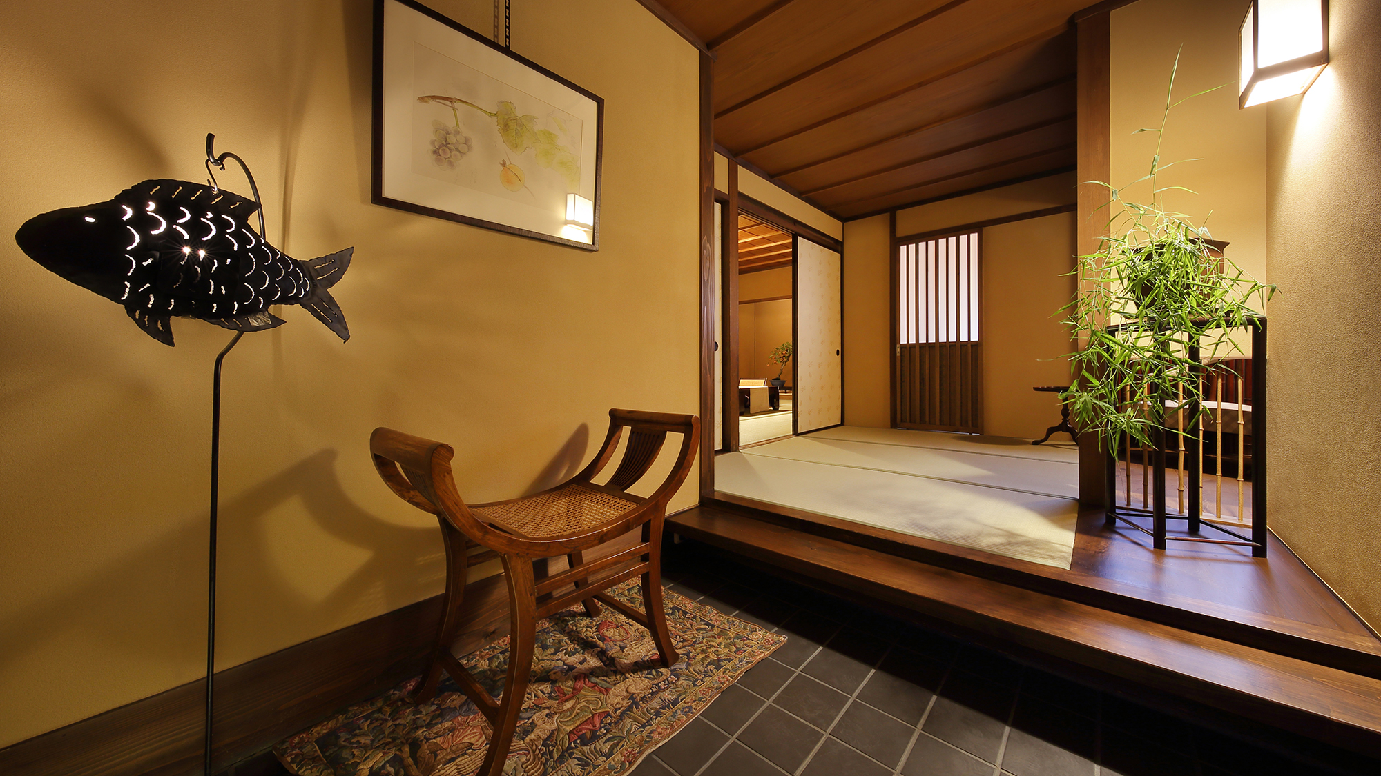 離れ「離塵境」　主室＋次の間＋縁側＋温泉半露天風呂